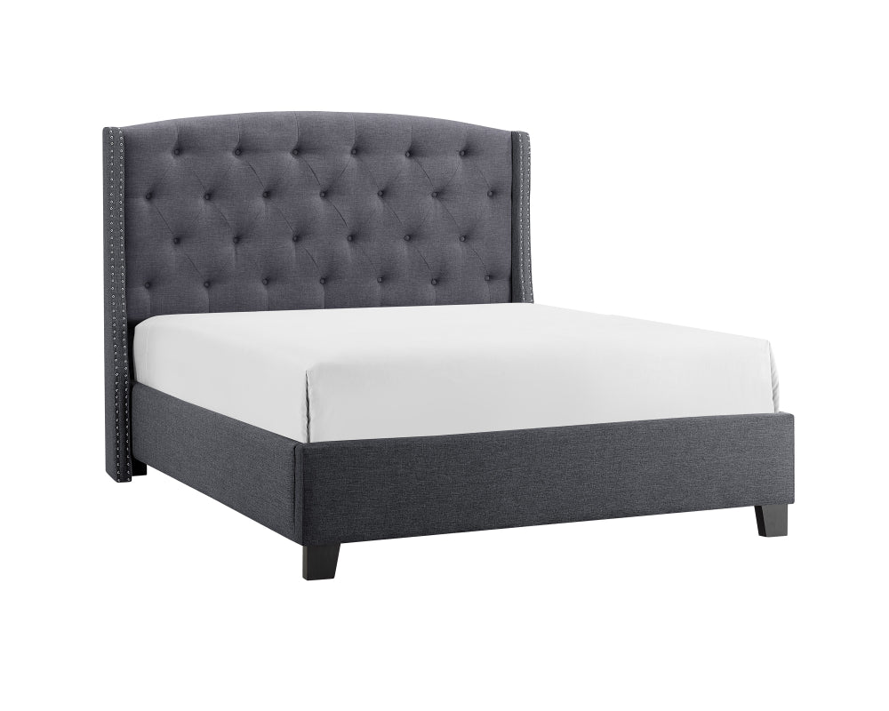 EVA QUEEN HEADBOARD/FOOTBOARD -GREY, EVA /QUEEN RAIL -GREY