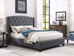 EVA KING HEADBOARD/FOOTBOARD -GREY, EVA KING/ RAIL -DOVE