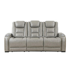 BRECKENRIDGE SOFA  W/ PWR FR & HR-LT GRAY