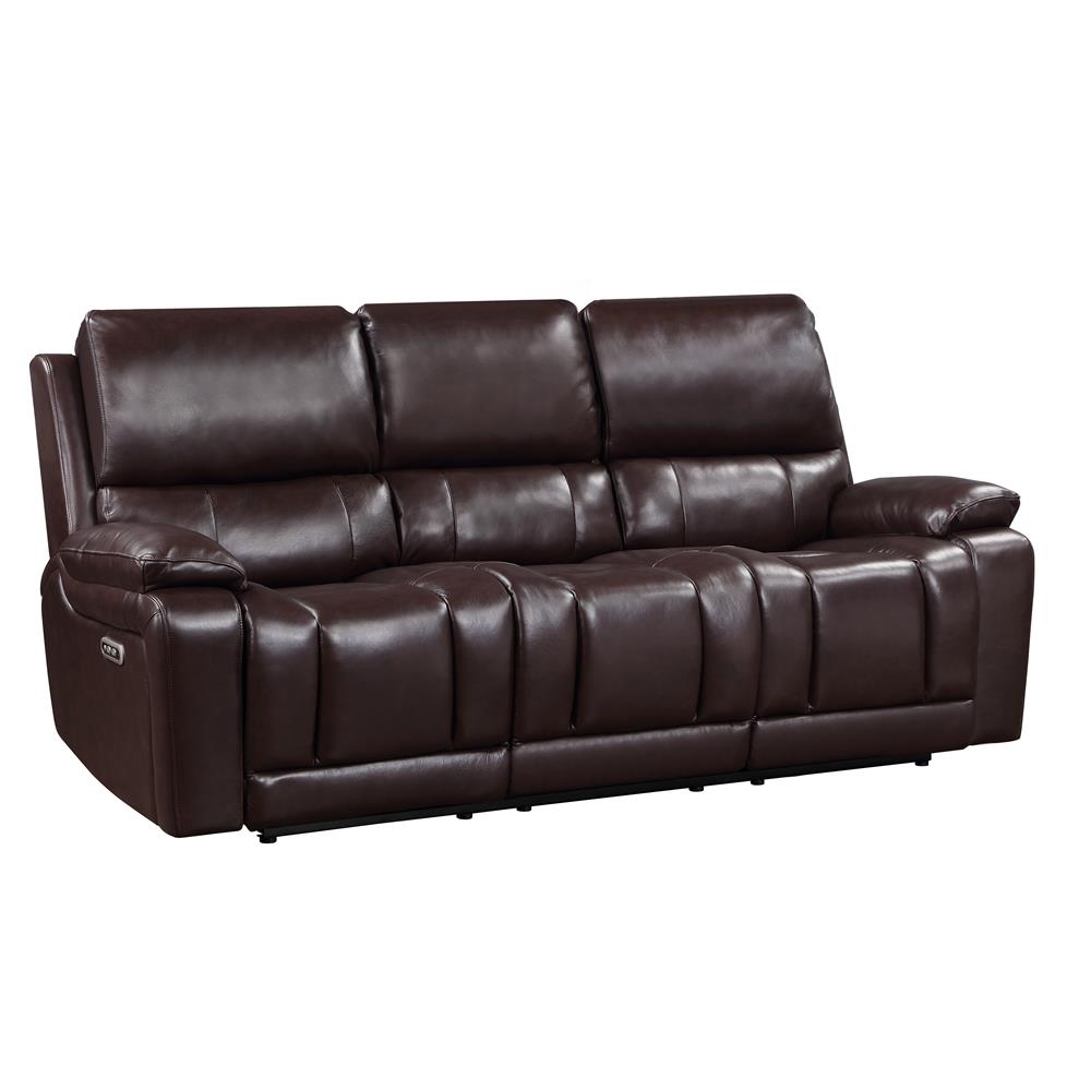 CICERO SOFA  W/ PWR FR & HR -BROWN