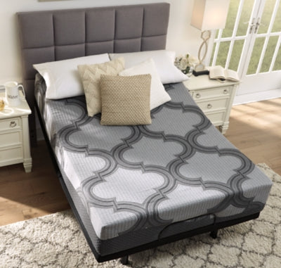 12 Inch Ashley Hybrid King Mattress with Head-Foot Model-Good King Adjustable Base