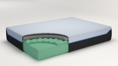 10 Inch Chime Elite Queen Memory Foam Mattress in a box with Head-Foot Model-Good Queen Adjustable Base