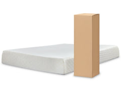 10 Inch Chime Memory Foam Twin Mattress in a Box with Better than a Boxspring Twin Foundation