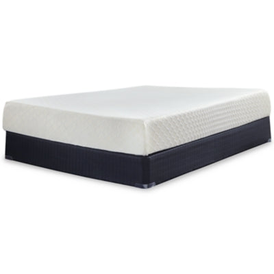 10 Inch Chime Memory Foam Twin Mattress in a Box with Better than a Boxspring Twin Foundation