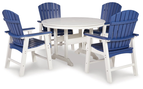 Crescent Luxe Outdoor Dining Table with 4 Chairs