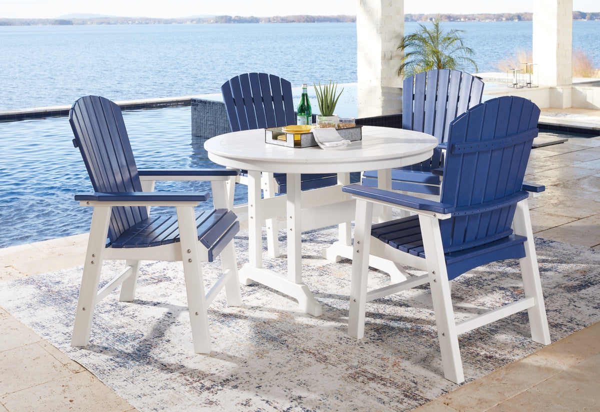 Crescent Luxe Outdoor Dining Table with 4 Chairs