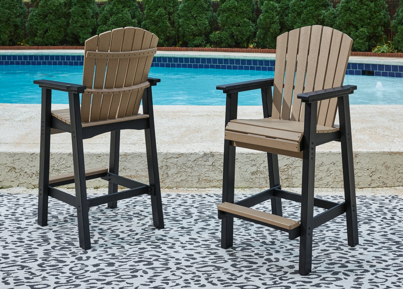 Fairen Trail Outdoor Bar Table and 2 Barstools - PKG009512