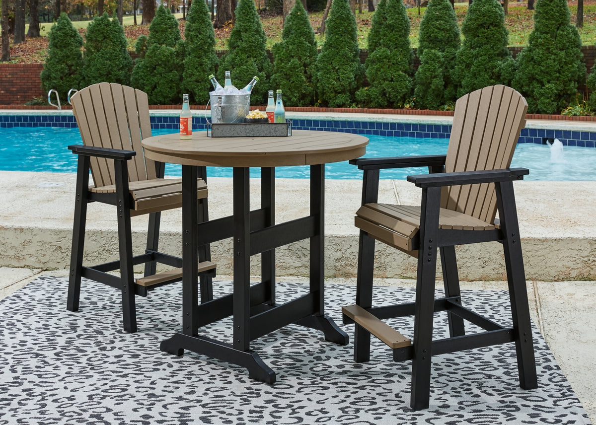 Fairen Trail Outdoor Bar Table and 2 Barstools - PKG009512