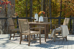 Germalia Outdoor Dining Table with 4 Chairs