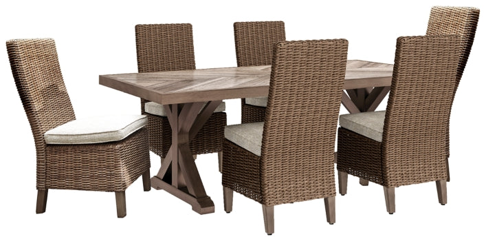 Beachcroft Outdoor Dining Table and 6 Chairs - PKG000280