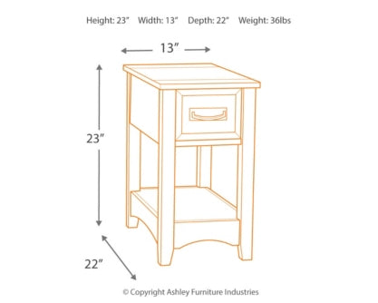 Breegin Chairside End Table - T007-319