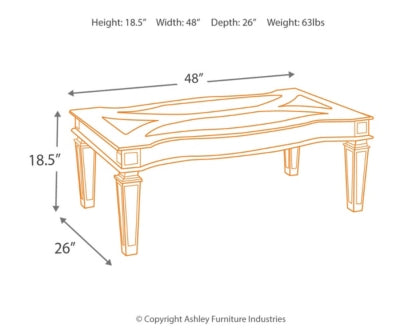 Tessani Coffee Table with 2 End Tables