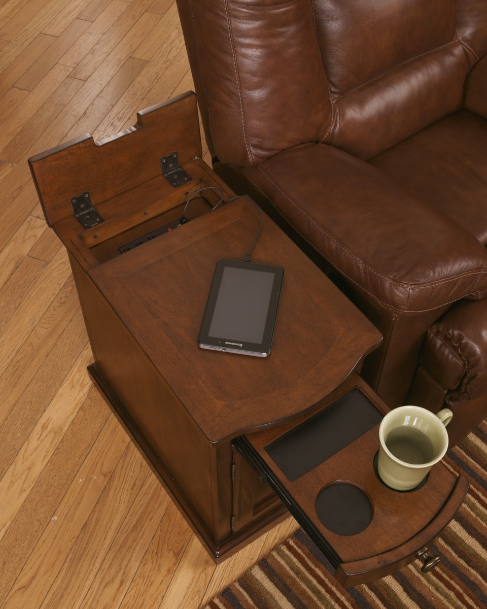 Laflorn Chairside End Table with USB Ports & Outlets