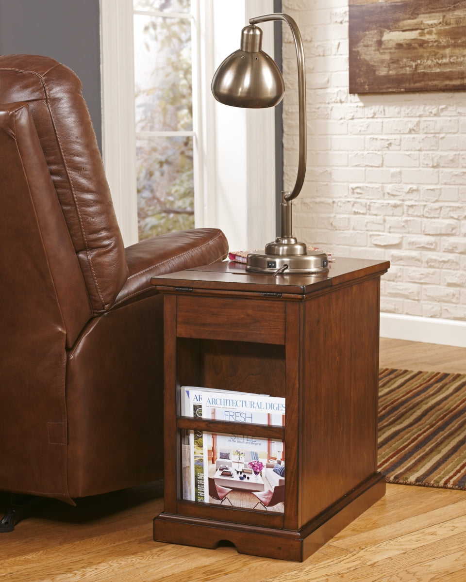 Laflorn Chairside End Table with USB Ports & Outlets