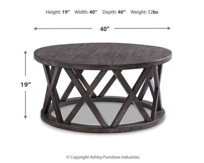 Sharzane Coffee Table with 2 End Tables