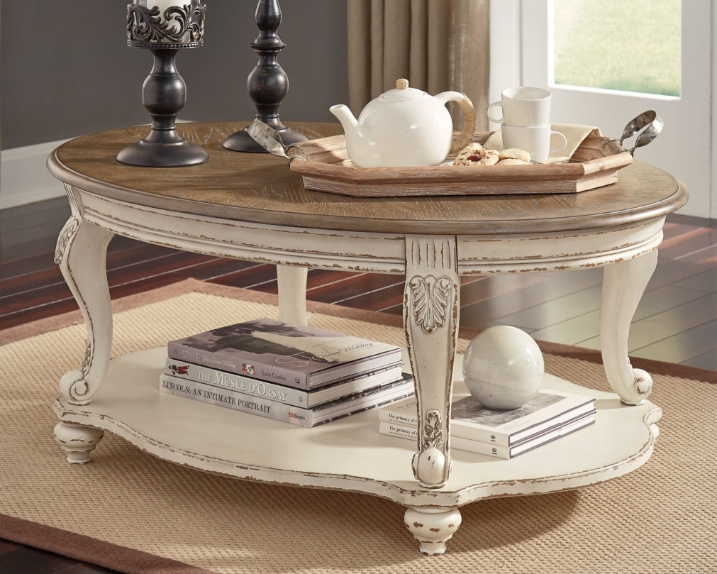 Realyn Coffee Table with 2 End Tables - PKG008585