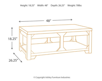 Rogness Coffee Table with 2 End Tables - PKG008587