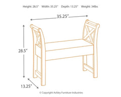 Abbonto Accent Bench - The Bargain Furniture