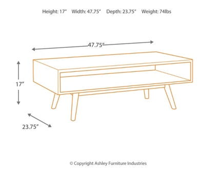 Kisper Coffee Table with 1 End Table