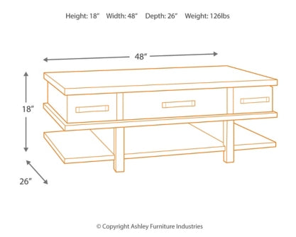 Stanah Coffee Table with 2 End Tables - PKG007210