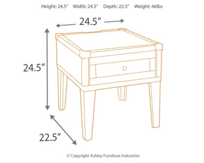 Todoe Coffee Table with 1 End Table