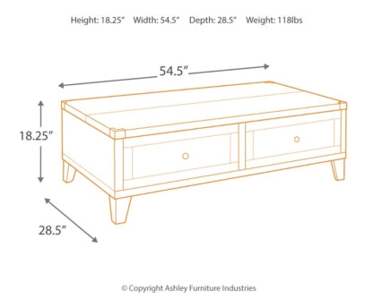 Todoe Coffee Table with Lift Top - The Bargain Furniture