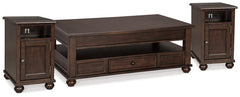 Barilanni Coffee Table with 2 End Tables