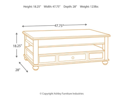 Barilanni Coffee Table with 1 End Table