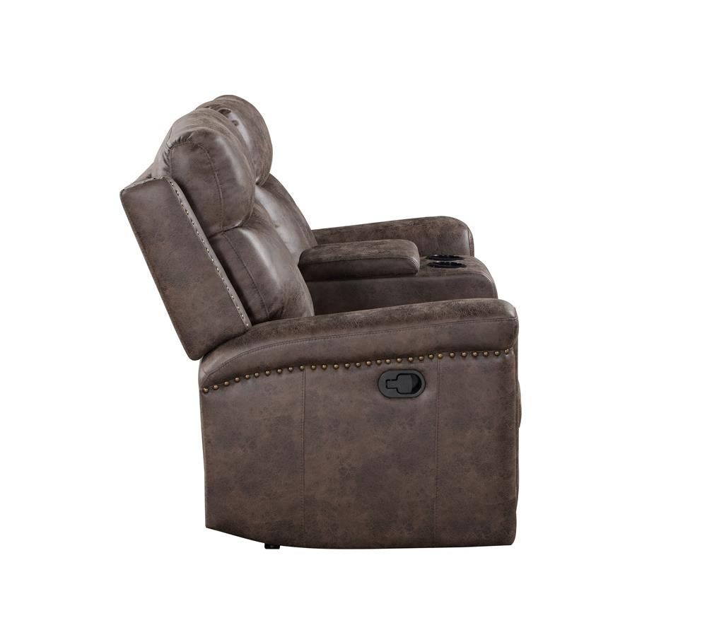 QUADE CONSOLE LOVESEAT W/ PWR FR-MOCHA