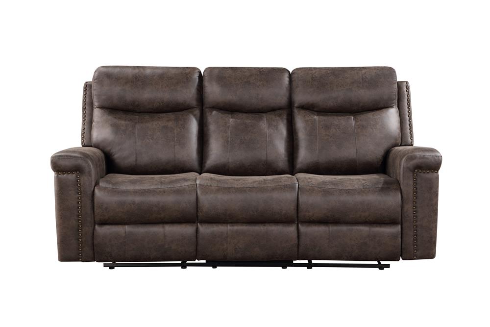 QUADE SOFA W/DUAL RECLINER-MOCHA