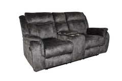 PARK CITY CONSOLE LOVESEAT W/ DUAL RECLINERS-SLATE