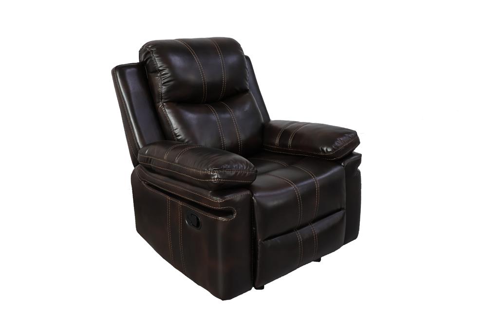 KELLEN GLIDER RECLINER-BROWN