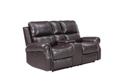 SIERRA CONSOLE LOVESEAT W/ DUAL RECLINERS-BROWN