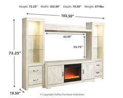 Bellaby 4-Piece Entertainment Center with Fireplace