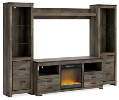 Trinell 4-Piece Entertainment Center with Electric Fireplace - W446W10