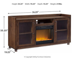 Starmore 70" TV Stand with Electric Fireplace - W633W4