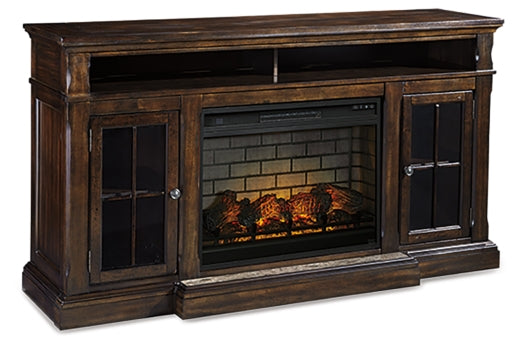 Roddinton 72" TV Stand with Electric Fireplace - The Bargain Furniture